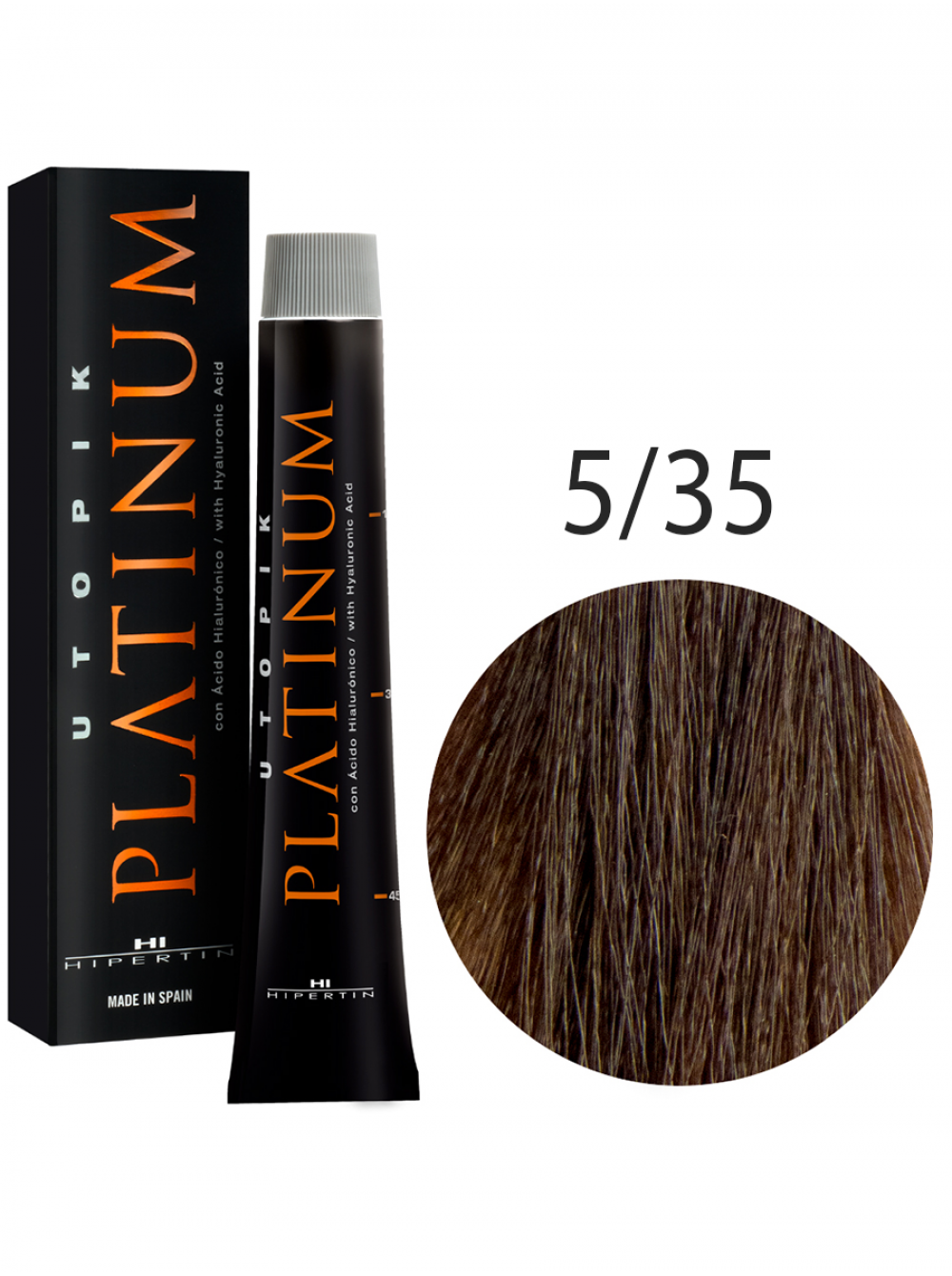 Краска для волос Utopik Platinum 5/35, светлый шатен золотисто-красный, 60 мл