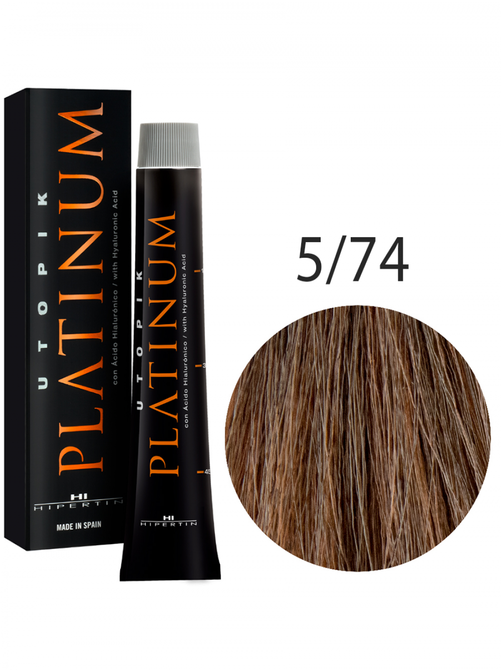 Краска для волос Utopik Platinum 5/74, светлый шатен песочно-медный, 60 мл
