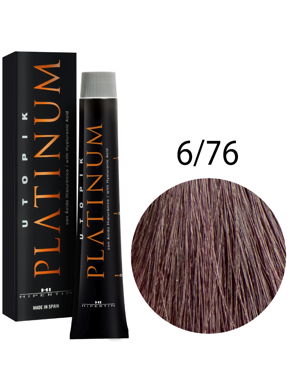 Краска для волос Utopik Platinum 6/76, тёмный блондин коричнево-красный, 60 мл