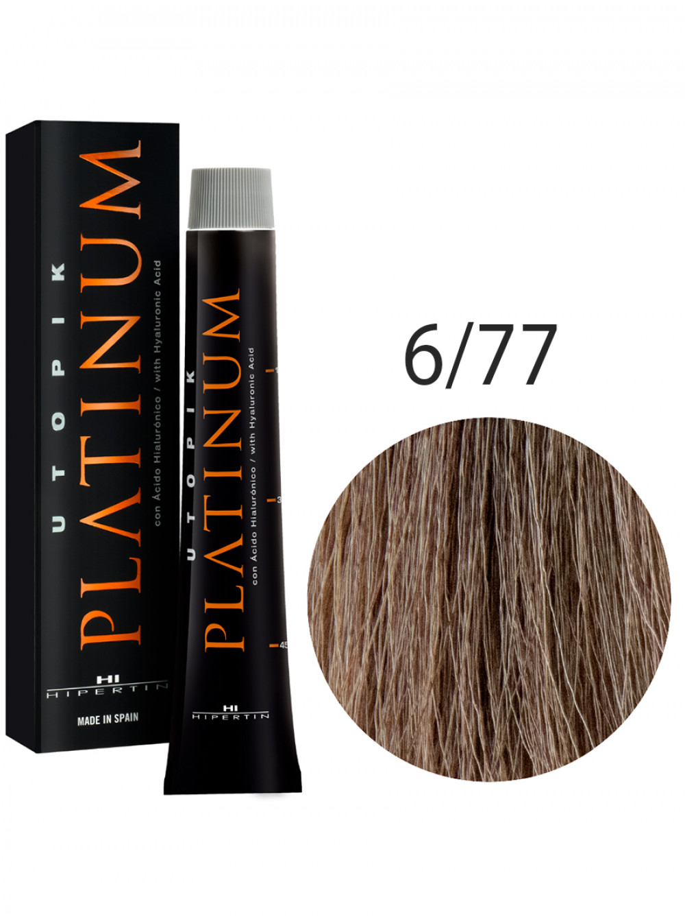 Краска для волос Utopik Platinum 6/77, тёмный блондин песочный, 60 мл
