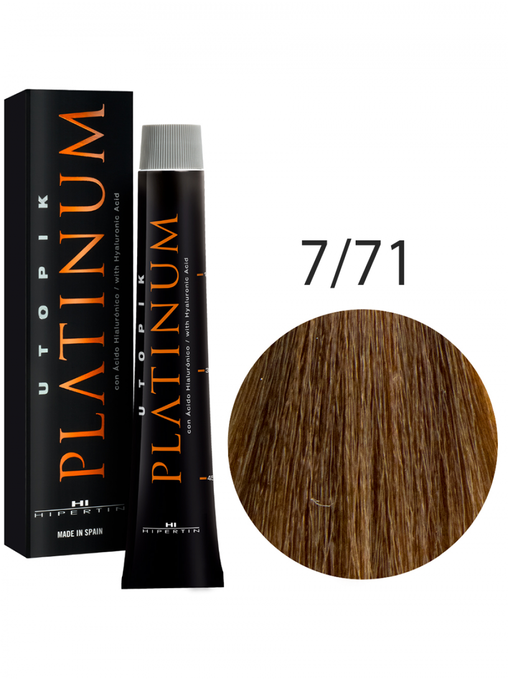 Краска для волос Utopik Platinum 7/71, блондин песочный пепельный, 60 мл