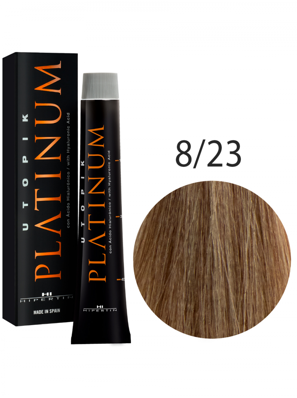 Краска для волос Utopik Platinum 8/23, светлый блондин перламутрово-золотистый, 60 мл