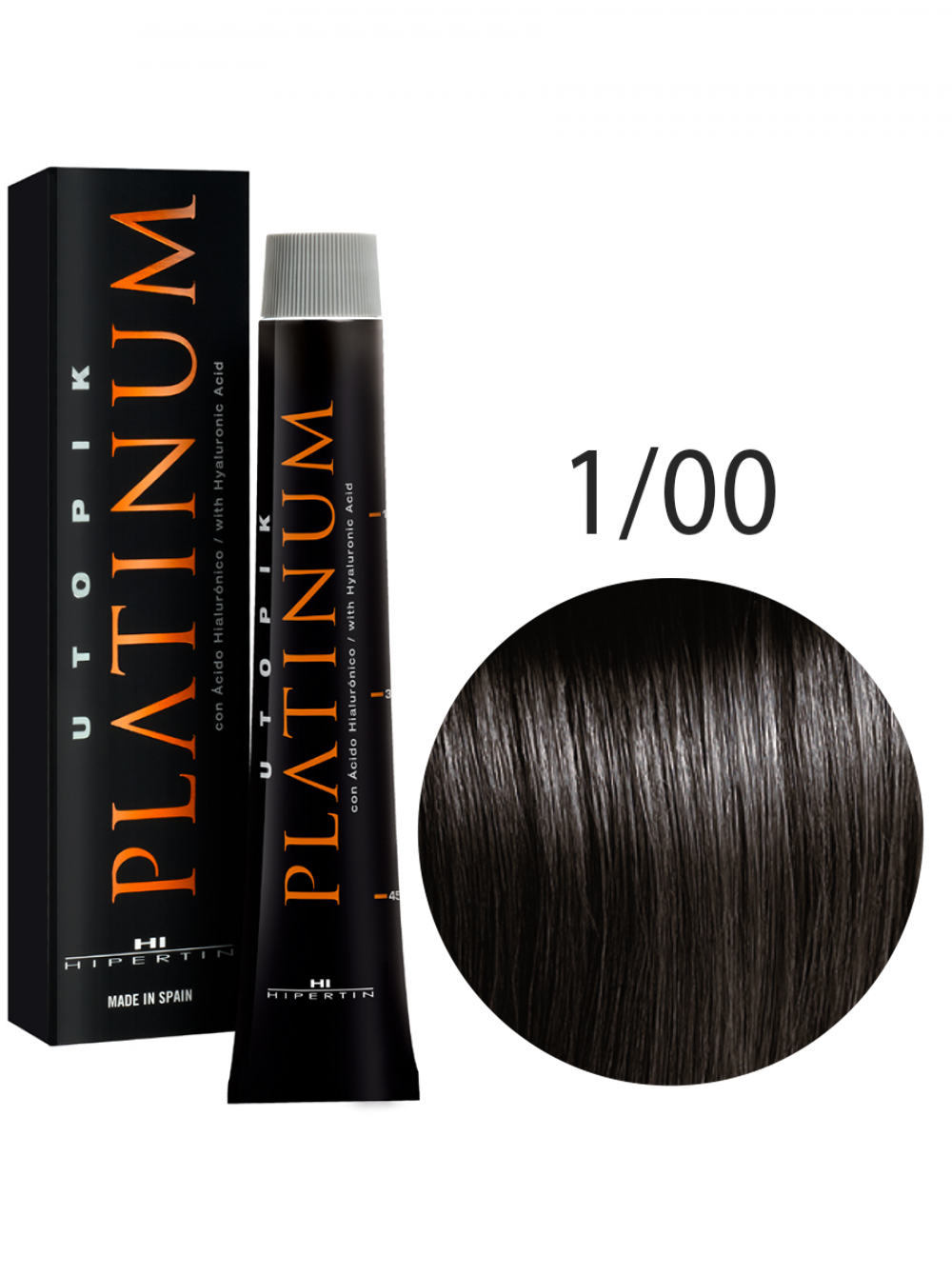 Краска для волос Utopik Platinum 1/00, чёрный натуральный, 60 мл