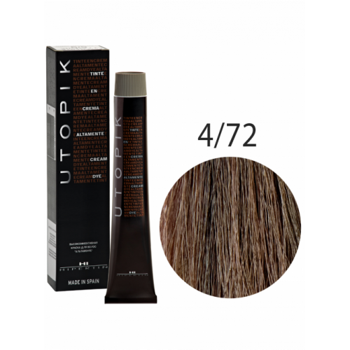 Краска для волос Utopik Altamente 4/72U, коричневый интенсивный, 60 мл