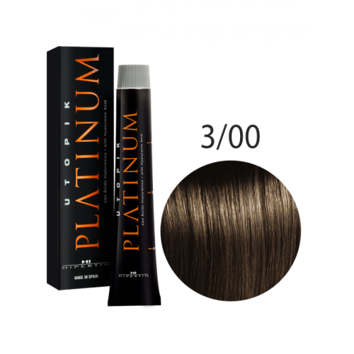 Краска для волос Utopik Platinum 3/00, тёмно-каштановый натуральный, 60 мл