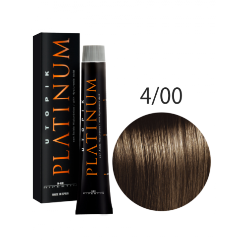 Краска для волос Utopik Platinum 4/00, каштановый натуральный, 60 мл